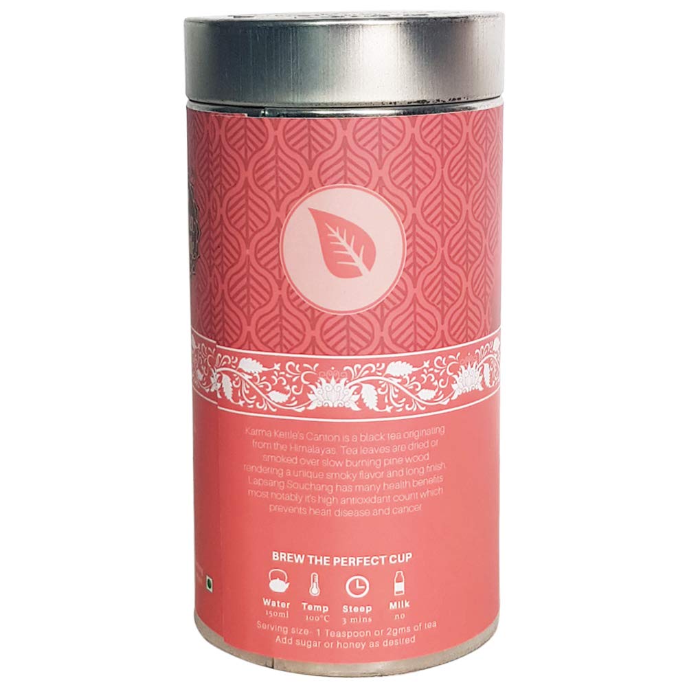 Karma Kettle Canton - Lapsang Souchong Smoked Black Tea, Loose Leaf Tea 75 gm