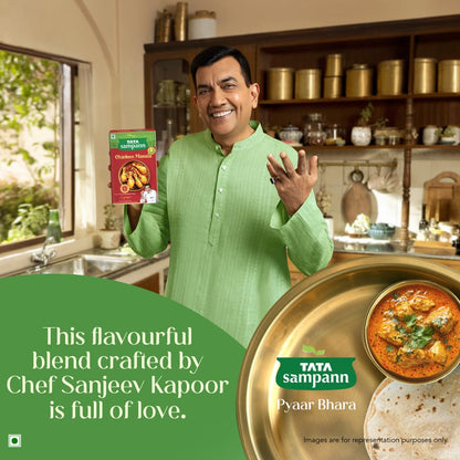 Tata Sampann Chicken Masala with Natural Oils, 100g, Crafted by Chef Sanjeev Kapoor, With Chef’s Exclusive Tip, Rich Aroma & Flavour