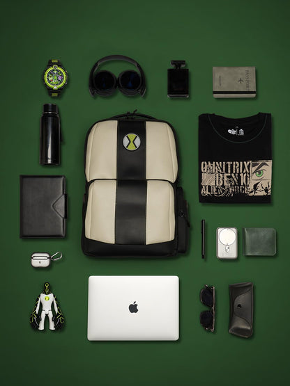 The Souled Store Ben 10: Omnitrix Backpacks | Official Cartoon Network Merchandise | Premium Water-Resistant Laptop Bag with Iconic Graphic | Durable Urban Travel Rucksack for Men & Women