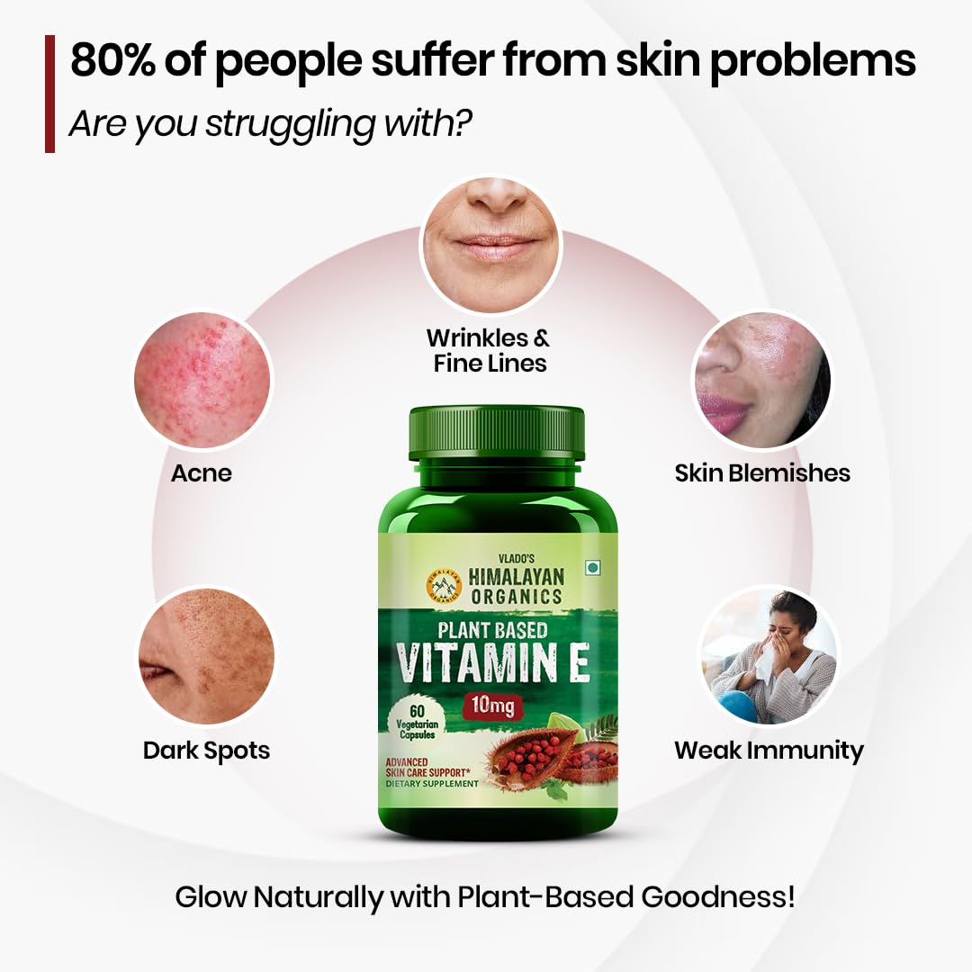 Himalayan Organics Plant Based Vitamin E Capsules (Non GMO Sunflower Oi- image 6