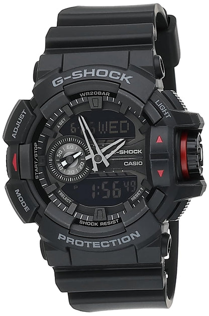 Casio G-Shock GA-400-1BHDR Black & Red Analog-Digital Dial Black Resin Strap Men's Watch Shock and 200M Water Resistant G566