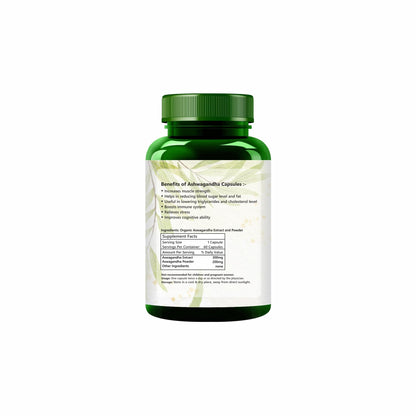 Zindagi Ashwagandha Extract Capsules - Herbal Supplement - Immunity Booster 60 Caps (Pack of 1)
