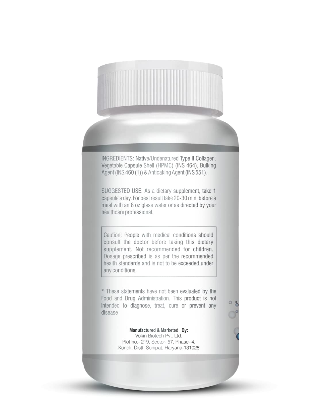 Vokin Biotech Collagen Supplement For Shiny Hair,Strong Nails,Optimal Skin,Joint Care (90 Capsules,1 Count)