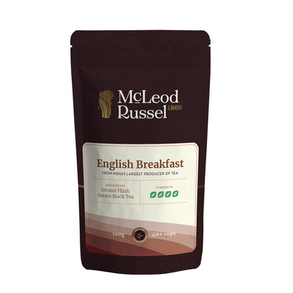 McLEOD RUSSEL 1869 English Breakfast|100 Gram|Daily Black Tea|Strong & Robust Blend|Farm Fresh Loose Leaf|40+ Cups