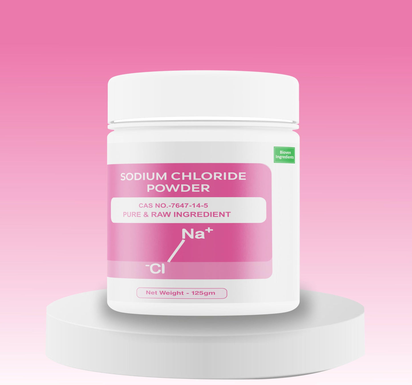 Bioven Ingredients Sodium Chloride Powder, Pure Supplement, 125gm