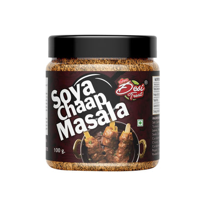 Desi Treat Soya Chaap Masala | Authentic Indian Spice Blend for Rich & Flavorful Curries for Soya Chaap Gravy, Tikka, Roll & Street-Style Dishes | 100g Pack