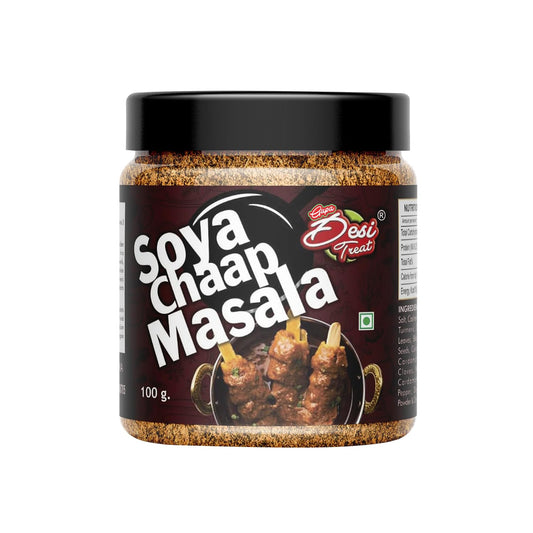 Desi Treat Soya Chaap Masala | Authentic Indian Spice Blend for Rich & Flavorful Curries for Soya Chaap Gravy, Tikka, Roll & Street-Style Dishes | 100g Pack