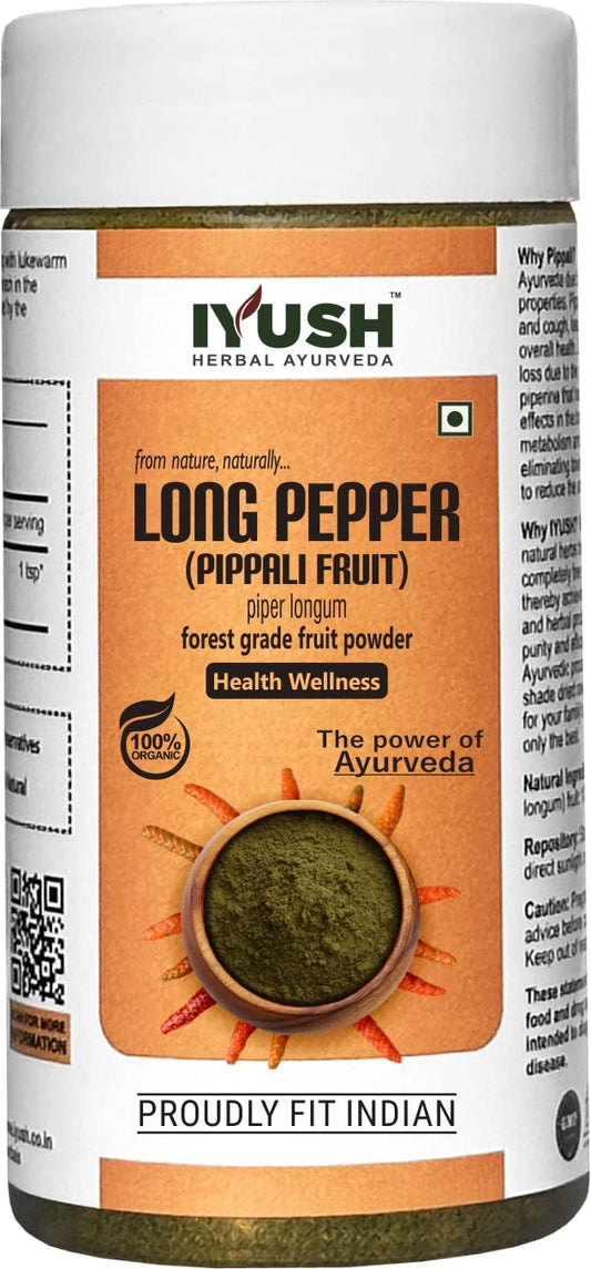 IYUSH Herbal Ayurveda Long Pepper Powder – 250gm | Pipli Powder | Pipli Long Pep