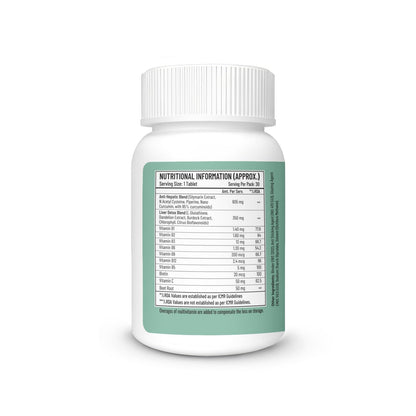 ABHEDA HEALTHCARE Liver Detox Supplement - Silymarin Milk Thistle Extract, NAC & Dandelion Root for Liver Cleanse & Fatty Liver Support - Herbal Liver Health Formula with Vitamins - 30 Tablets