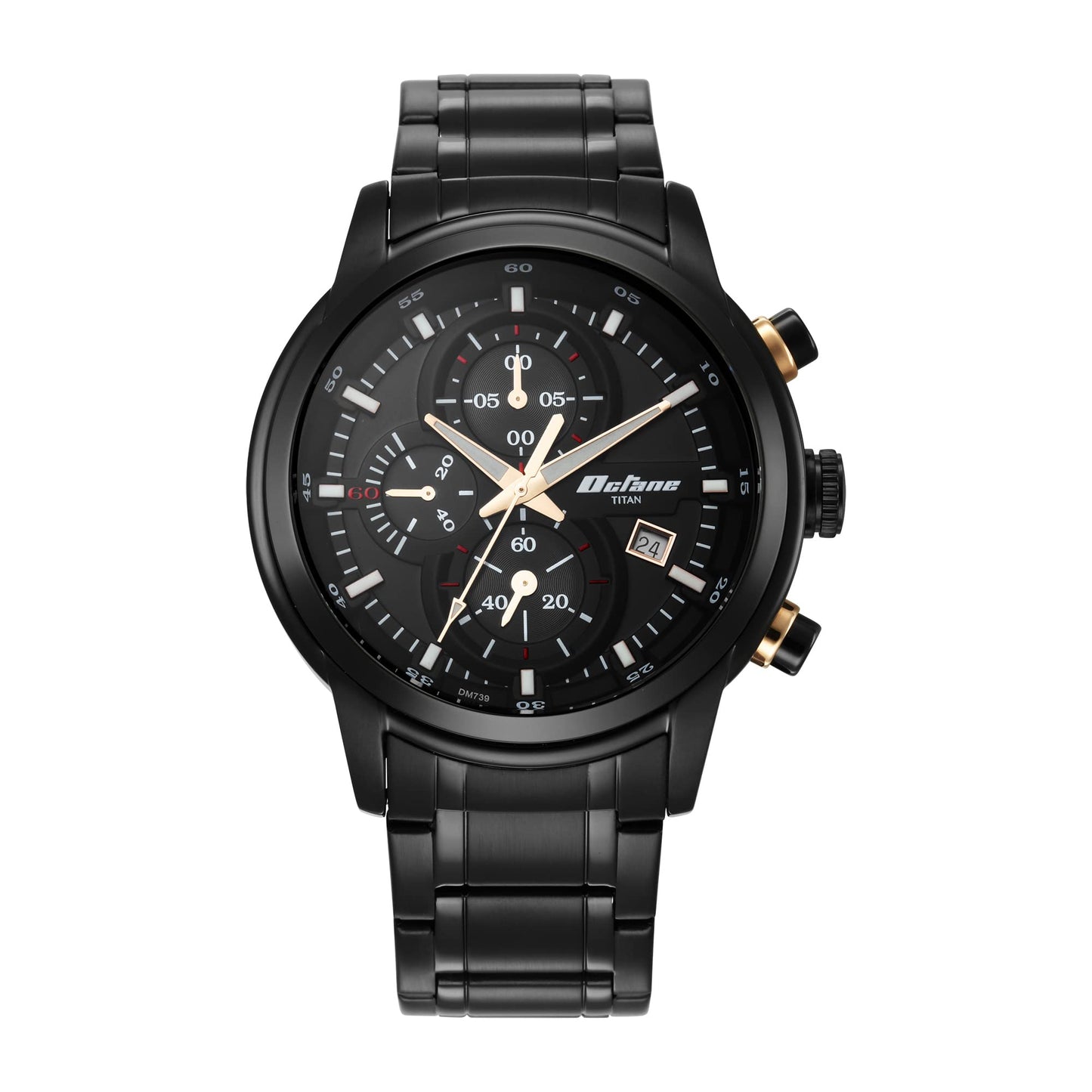 Titan Octane Black Dial Chronograph Watch for Men-NS90086KM05/NT90086KM05