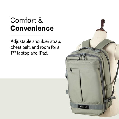 Samsonite Red Vickson 3Way Backpack 34 Cms Khakhi Polyester Premium Laptop Backpacks for Travel 17" laptop & Ipad compatible
