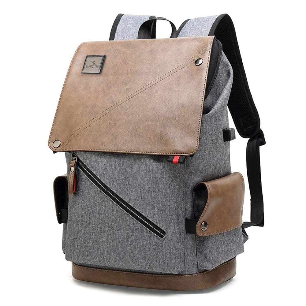 The Clownfish Unisex Backpack for Laptop 15.6 inch Bag (Grey with Khaki- image 5