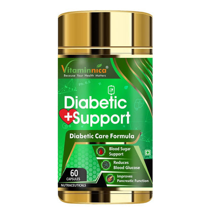 Vitaminnica Diabetic Support- Manages Blood Sugar Levels, Control Diabetes (Pack of 1)