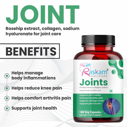 Raskam Joints - 100 Capsules Cartilage Joint and Bone Health
