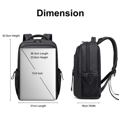 Arctic Hunter Backpack for Men Women 21L Stylish 15.6" Laptop Bag One-Day-Use Capacity Casual Laptop Backpack Multi-pockets Water-resistant Lightweight Padded Backpack for Office College,Black