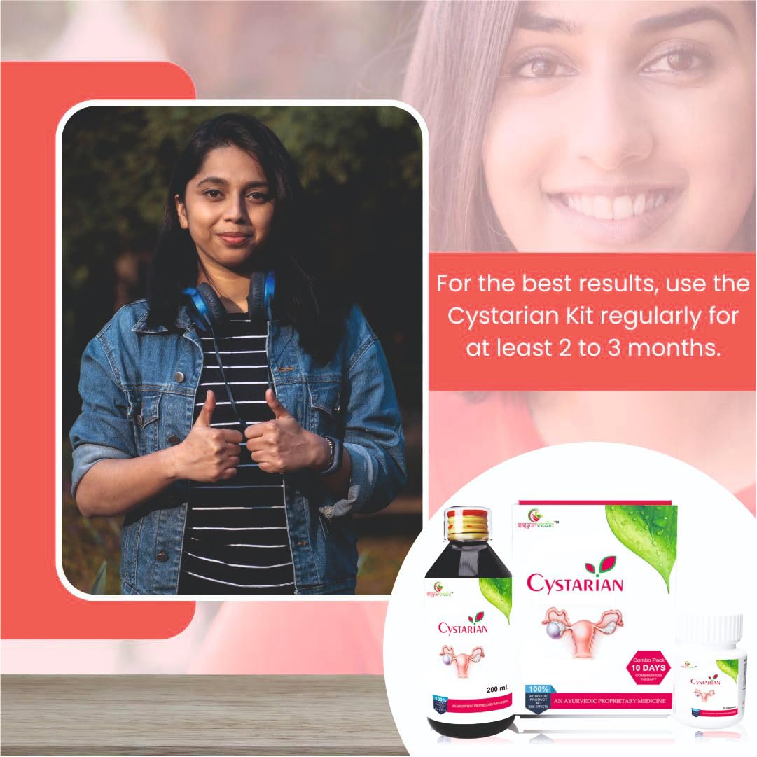 Sayurvedic Cystarian PCOS and PCOD Supplement for Women, 60 Vegetarian Tablets
