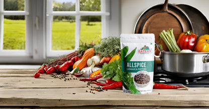EATERY HARVEST by Saipro Whole Allspice 100 gm, Allspice has flavor of all spices like Clove, Cinnamon, Nutmeg, Mace, Black pepper, best for Caribbean cuisine| Shital Chini| Kabab Chini | Piper Cubeba Linn Cubeb Berries Jamaica Pepper For Seasoning Vegeta