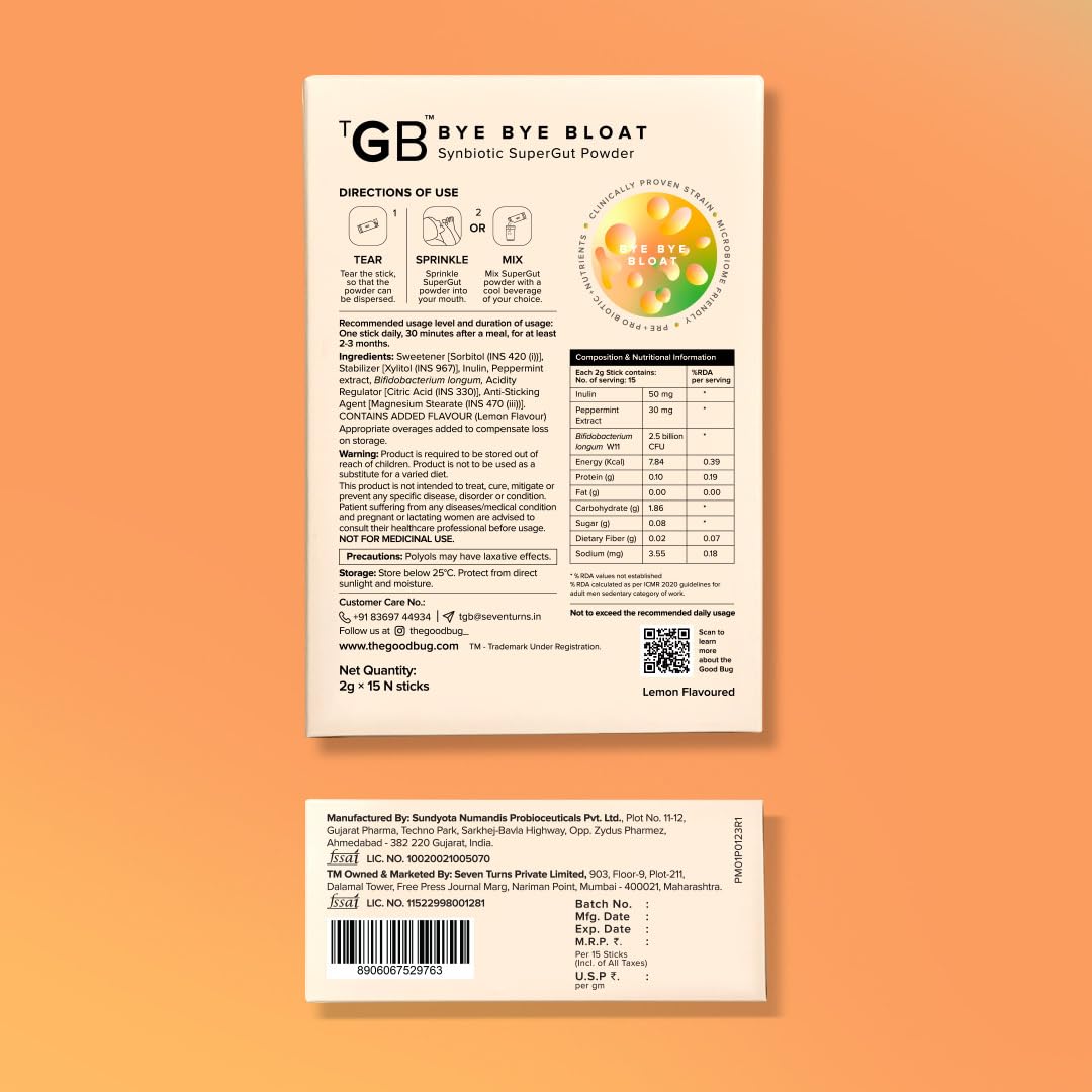 The Good Bug Bye Bye Bloat Supergut Powder For Gut Health & Strong Dige- image 8