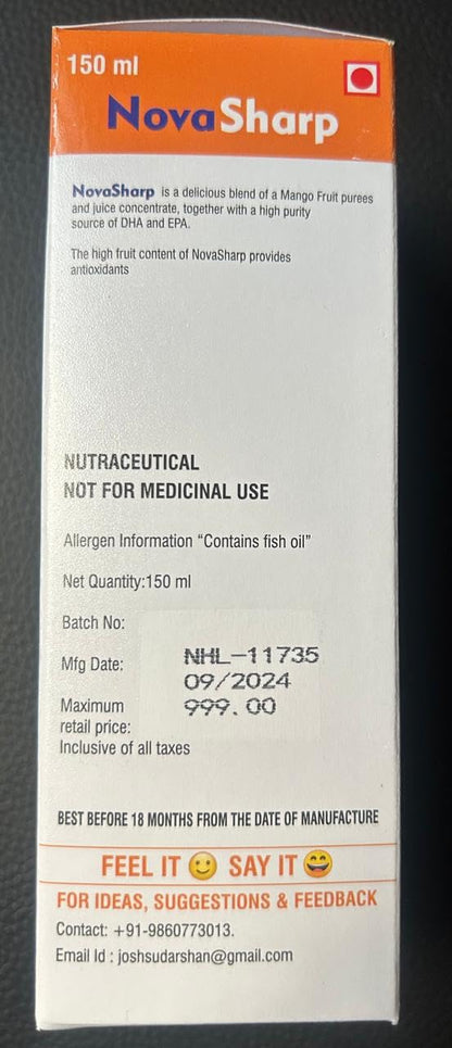NovaSharp High Strength Omega-3 Fatty Acid Emulsion, 150 ml