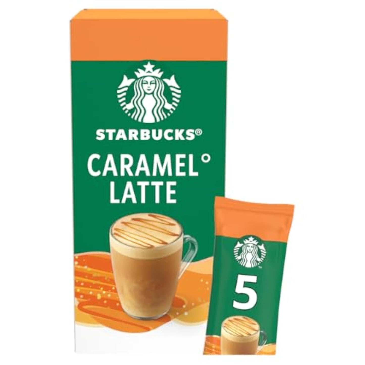 STARBUCKS Caramel Latte Caramel & Smooth 115 Gram, Powder, Box
