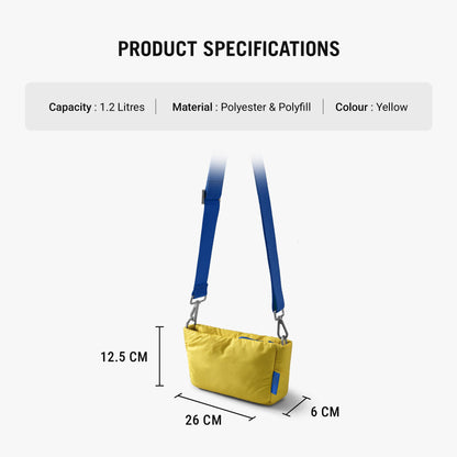DailyObjects Yellow Puft Crossbody Bag