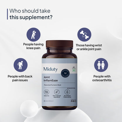Miduty Joint InflamEaze – Boswellin, Curcumin C3 Complex, Ginger Extrac- image 5