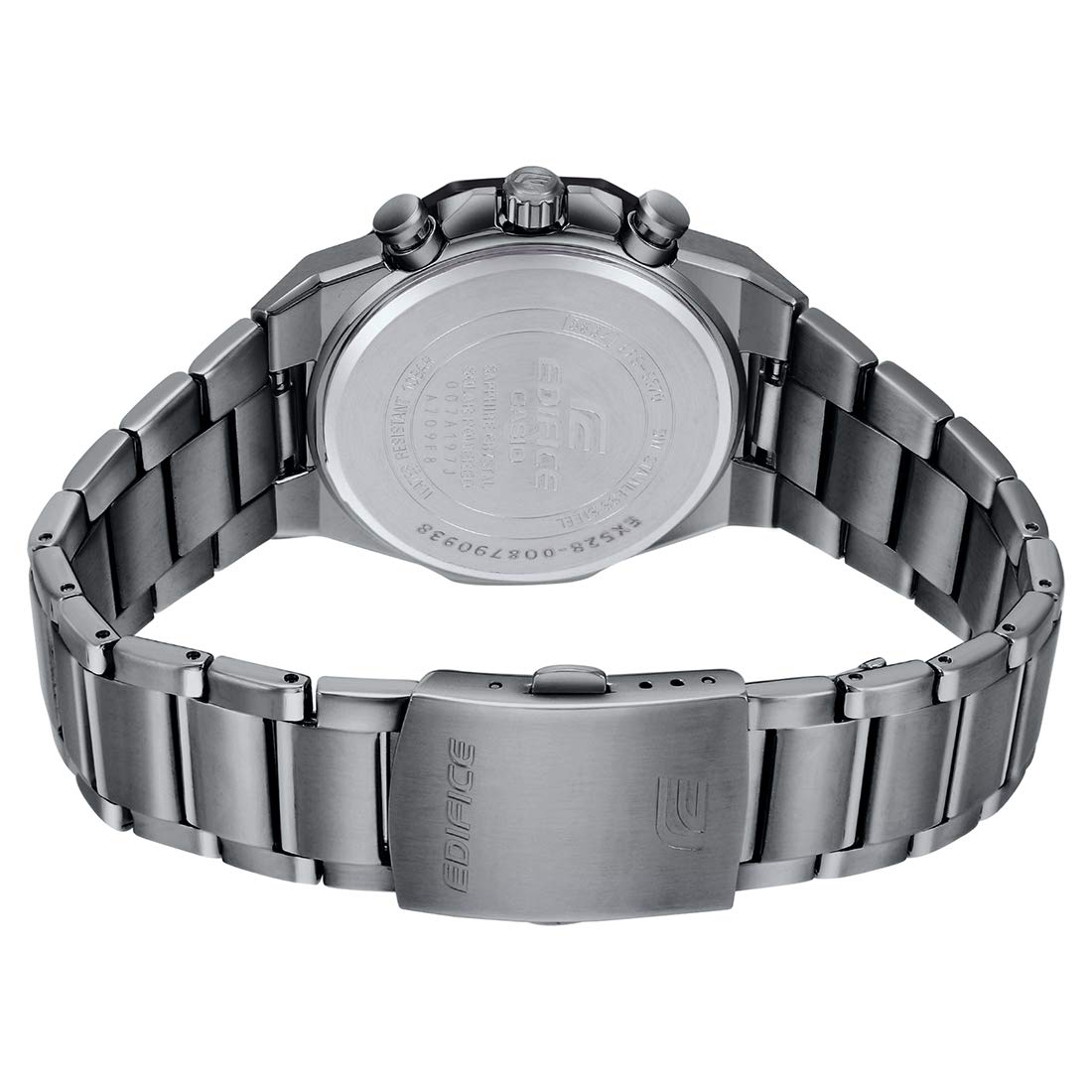 Casio EDifice EFS-S570DC-1AUDF Gray Analog Dial Gray Ion Plated Stainless Steel Band Men's Watch Solar Powered Sapphire Glass EX529