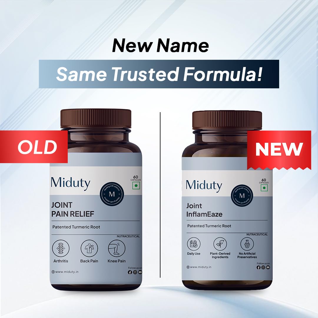 Miduty Joint InflamEaze – Boswellin, Curcumin C3 Complex, Ginger Extrac- image 9