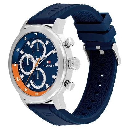 Tommy Hilfiger Rocky Quartz Analog with Blue Dial Blue Silicone Strap Watch for Men - TH1792177
