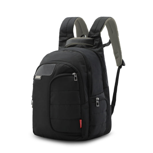 HARISSONS Vervo 40L Waterproof Laptop Backpack for Men & Women | Fits 15.6" Laptop with Sternum Strap, Quick Access Pocket, Detachable Key Holder, Organized Compartments & Raincover (Black)