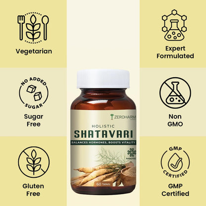 ZEROHARM Holistic Shatavari | Supports Lactation (Breast Milk), Hormona- image 5