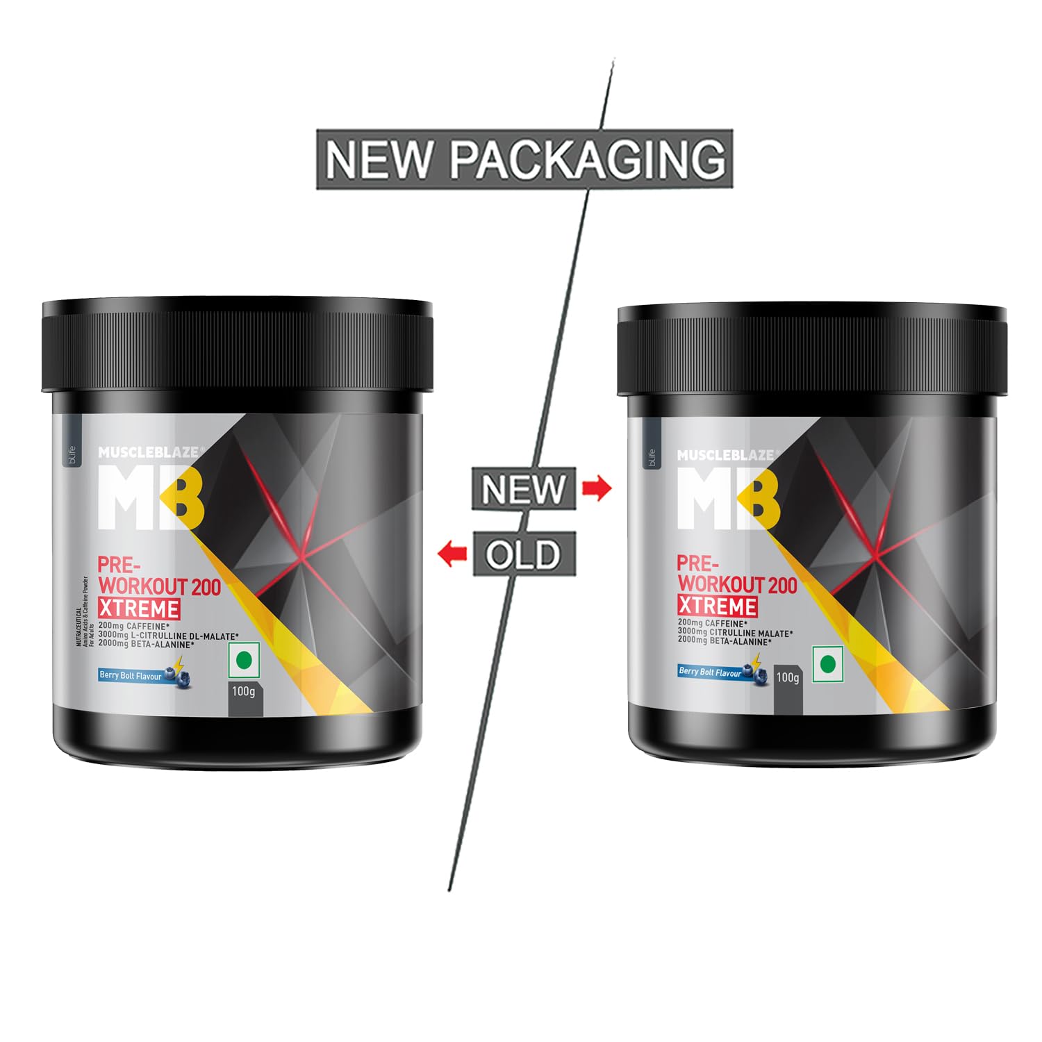 MuscleBlaze Pre Workout 200 Xtreme (Berry Bolt, 30 Servings, 100g) | 20- image 8