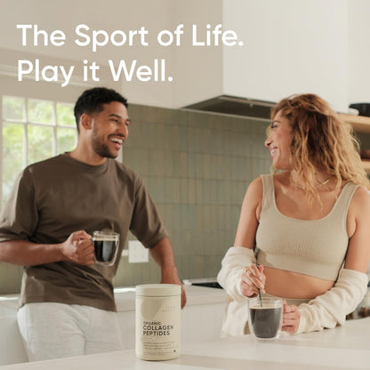 Sports Research Organic Collagen Peptides Unflavored Dietary Supplement Powder, 300g