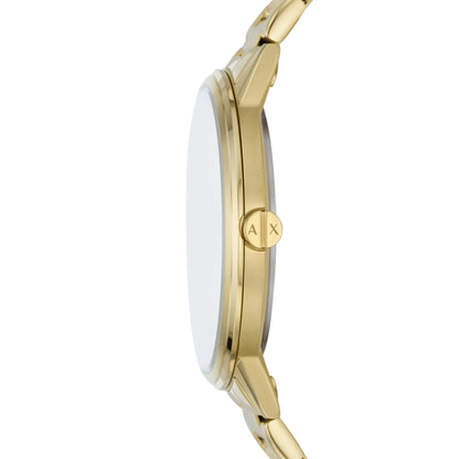 Armani Exchange Analog Gold Dial Men's Watch-AX7144SET