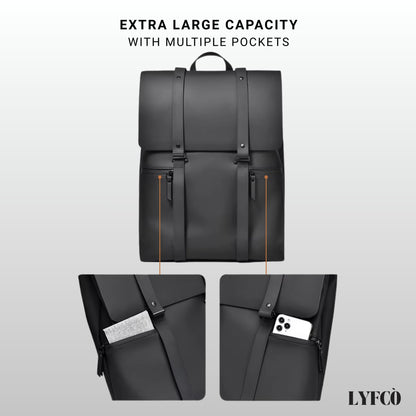 LYFCO Laptop Backpack For Men & Women, 14 Inch, Black