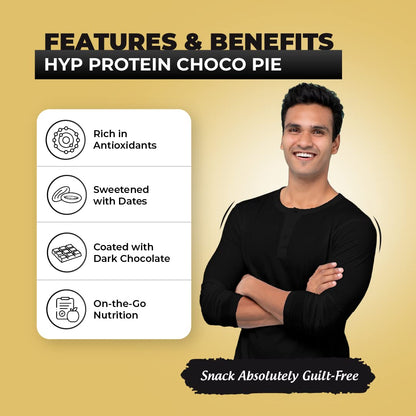 HYP - Protein Choco Pie, Peanut Butter (6x50g) | 10g Protein per Choco- image 3