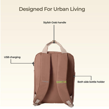 Timus Miami Polyester 21L Mint Casual Backpack | For Men and Women | College Office Travel Backpack | Laptop Backpack