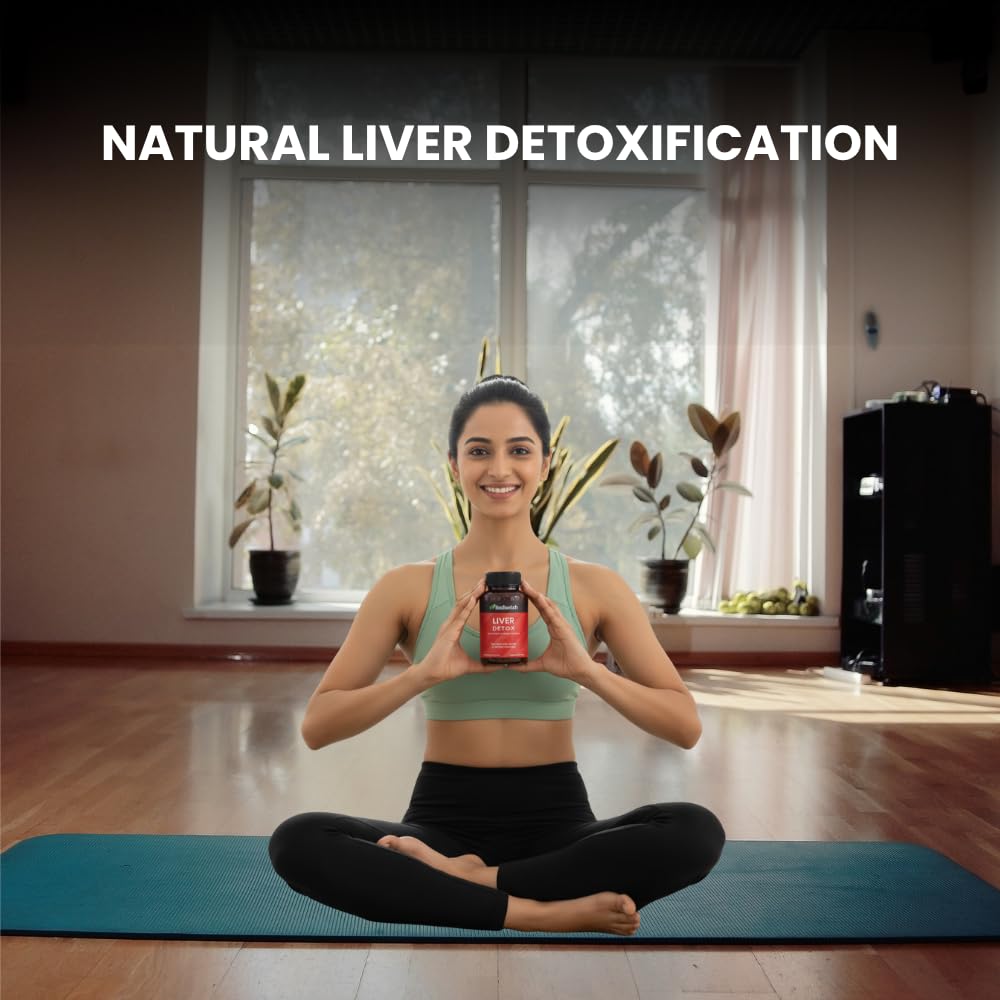 Reliwish Liver Detox Supplement | Milk Thistle with N-Acetyl Cysteine 900 mg | Supports Healthy Liver Function, Detox & Digestion | Plant-Based, Non-GMO | 60 Veg Capsules