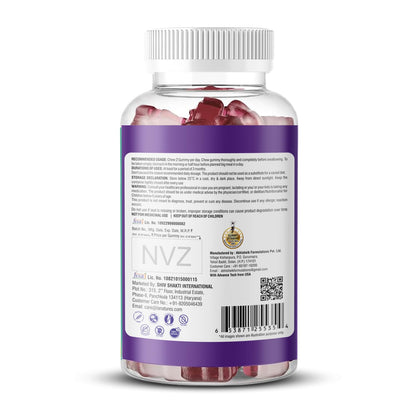 La Nature's Iron Gummies Superfood to Prevent Fatigue and Boost Energy Maintain Hameglobin Level Supports Immune System Good for Pregnancy Health for Women Strawberry Flavour Gummy Bears 30 Gummies