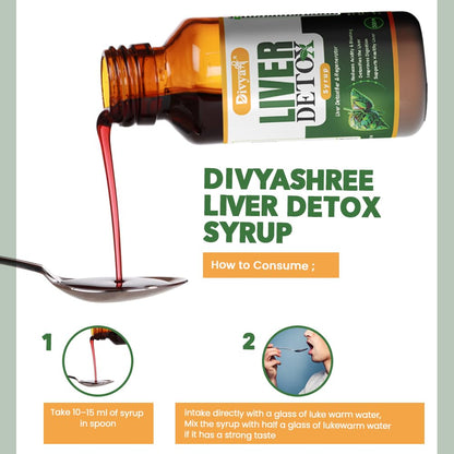 Divya Shree liver Detox Syrup 500ml Fatty Liver Care, Body Detox