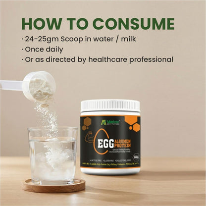 Madren Healthcare Egg Albumen Protein Powder Pack of 3 | Unflavoured Egg White Protein Powder | High Protein Supplement | Non-GMO Gluten Free Lactose Free | Easy Mixing Natural Protein for Muscle Recovery & Healthy Diet | 200g Each
