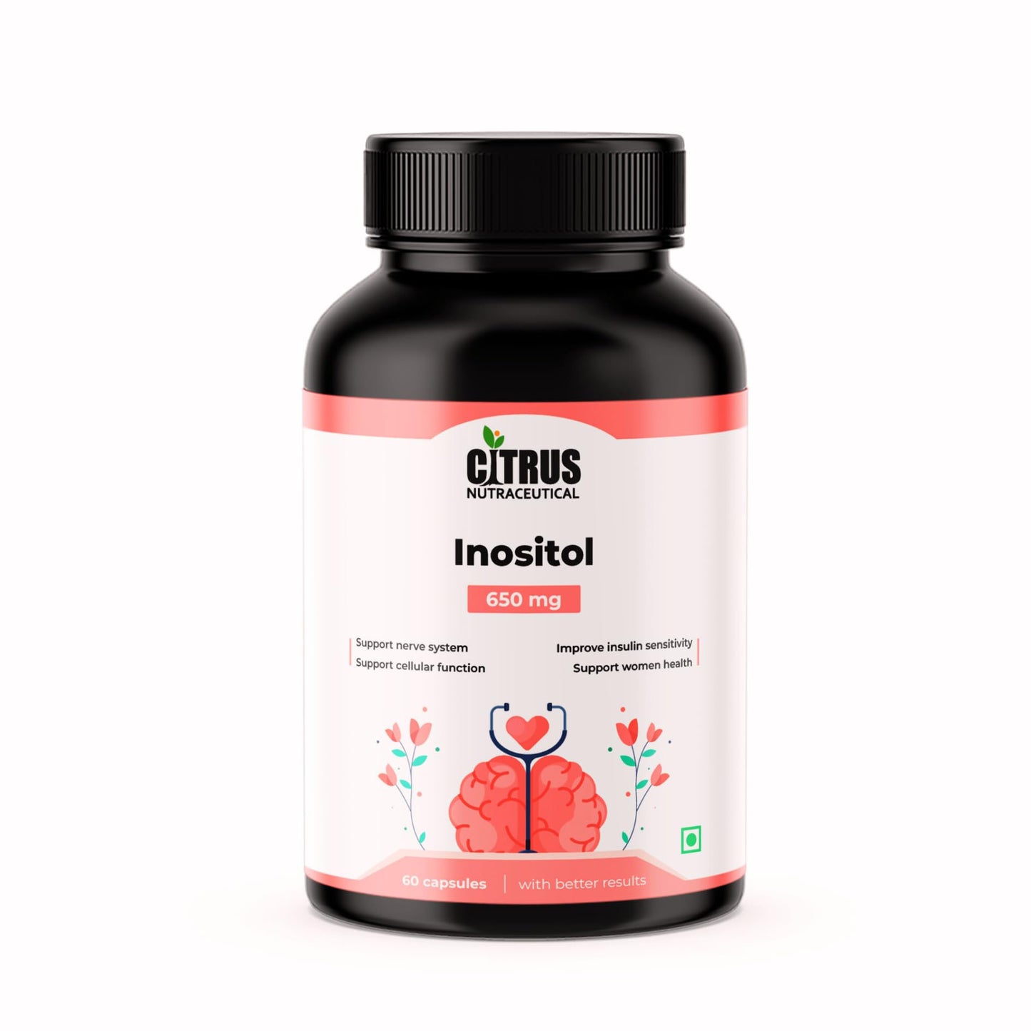 CITRUS NUTRACEUTICAL Inositol 650 mg- 60 Capsules