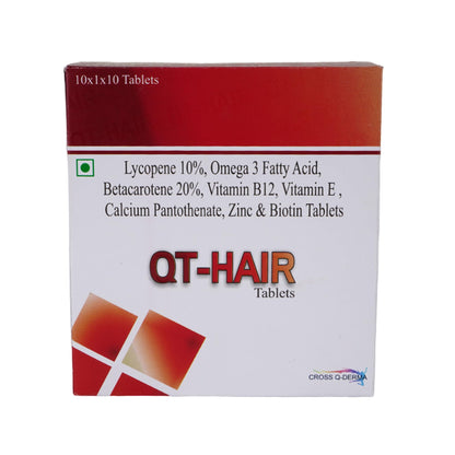 Qt Hair Multivitamin Capsules for Men & Women | Vitamin Supplement | 10 Tablets with All Vitamins & Minerals