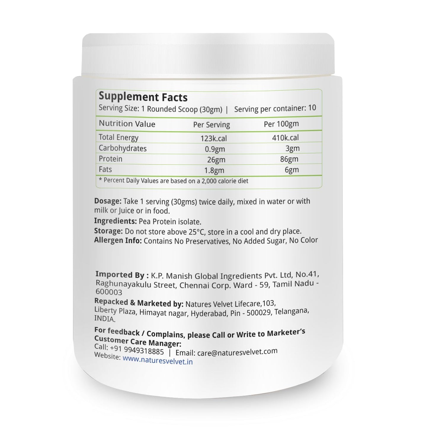 Nature's Velvet Vegan Protein,100% Vegan & Plant Based Protein, Rich in- image 3