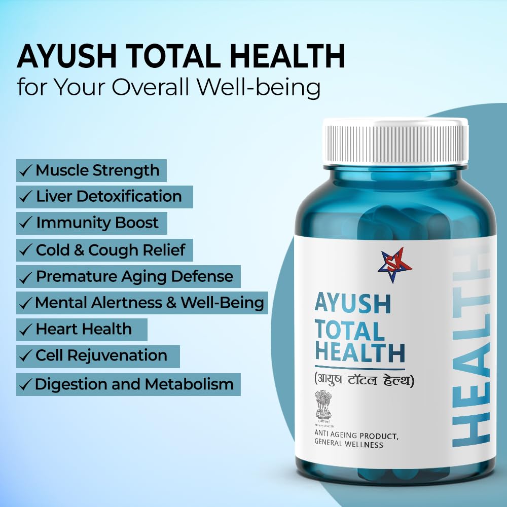 8848 Ayush Total Health Anti Ageing Capsules | Made of Pure Herbs | 60 Capsules