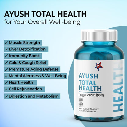 8848 Ayush Total Health Anti Ageing Capsules | Made of Pure Herbs | 60 Capsules