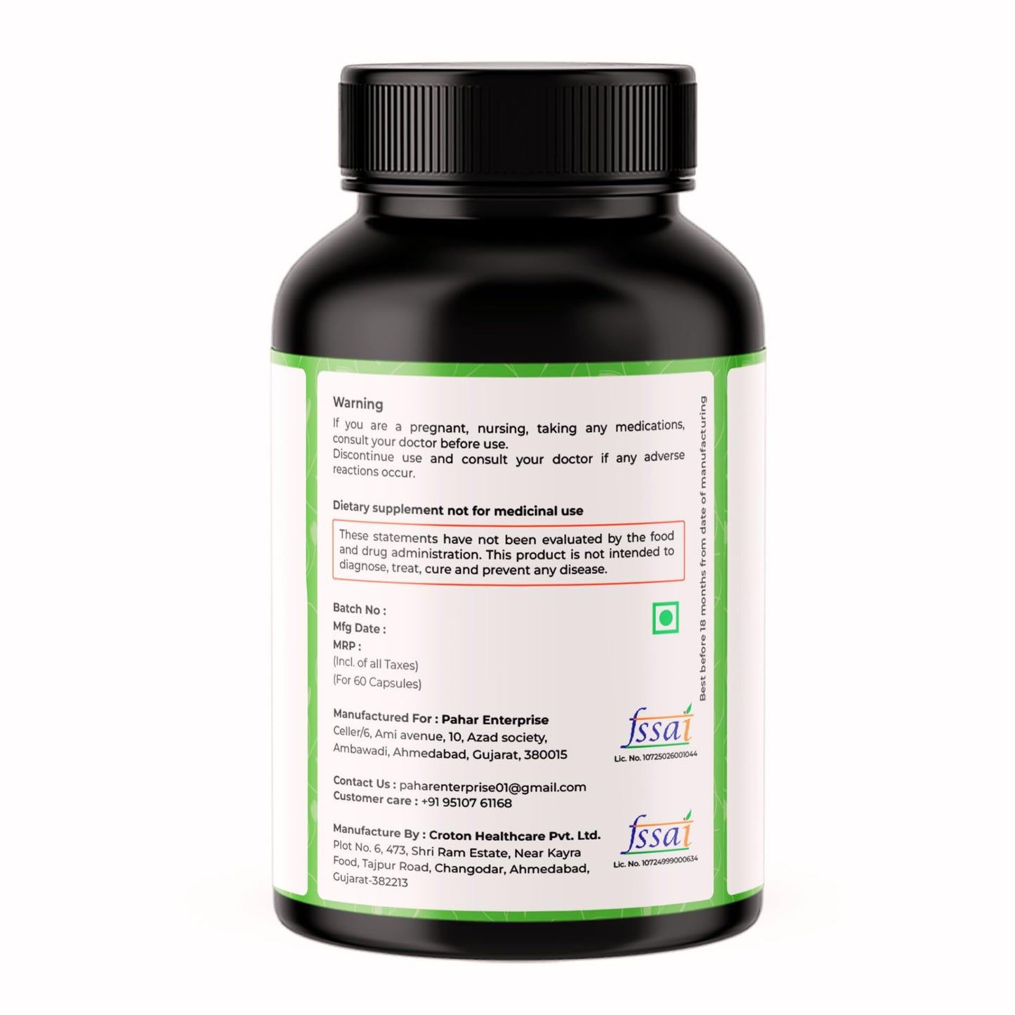 VREEX Carica Papaya Leaf Extract 500 mg – Supports Healthy Platelet Function, Immunity & Digestion – Natural Herbal Supplement (60 Capsules)