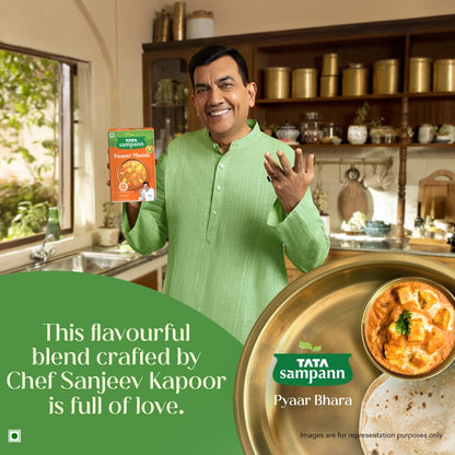 Tata Sampann Paneer Masala Powder with Natural Oils, 100g, Crafted by Chef Sanjeev Kapoor, With Chef’s Exclusive Tip, Rich Aroma & Flavour