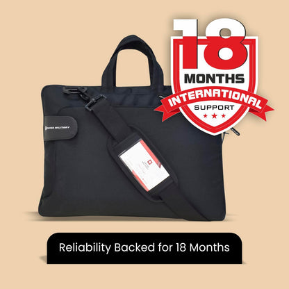 SWISS MILITARY Glide Laptop Sling Bag 3L, 15.6" Laptop Compartment Messenger Bag, Quick Access Pocket & Adjustable Strap | Travel Use Briefcase for Office Business Professional Men & Women Navy