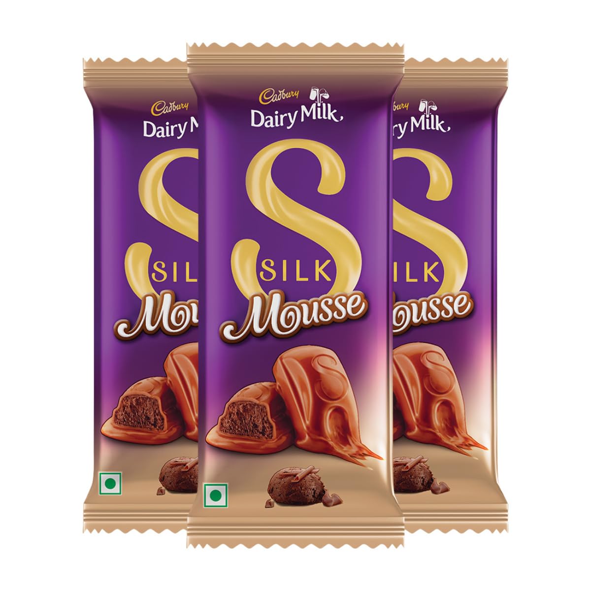 Cadbury Dairy Milk Silk Mousse Chocolate Bar, Pack of 3 x 116g